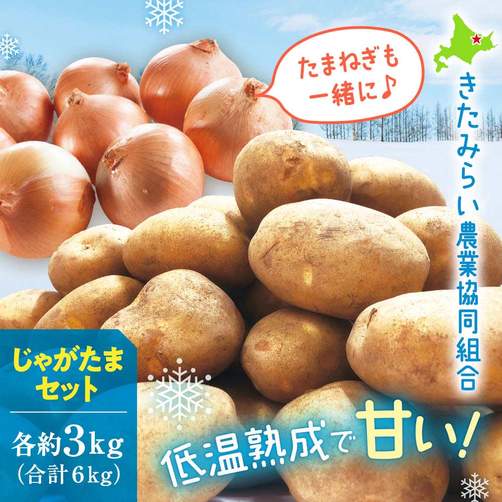 北海道北見地区産 越冬スノーマーチ&玉ねぎ 各約3kg