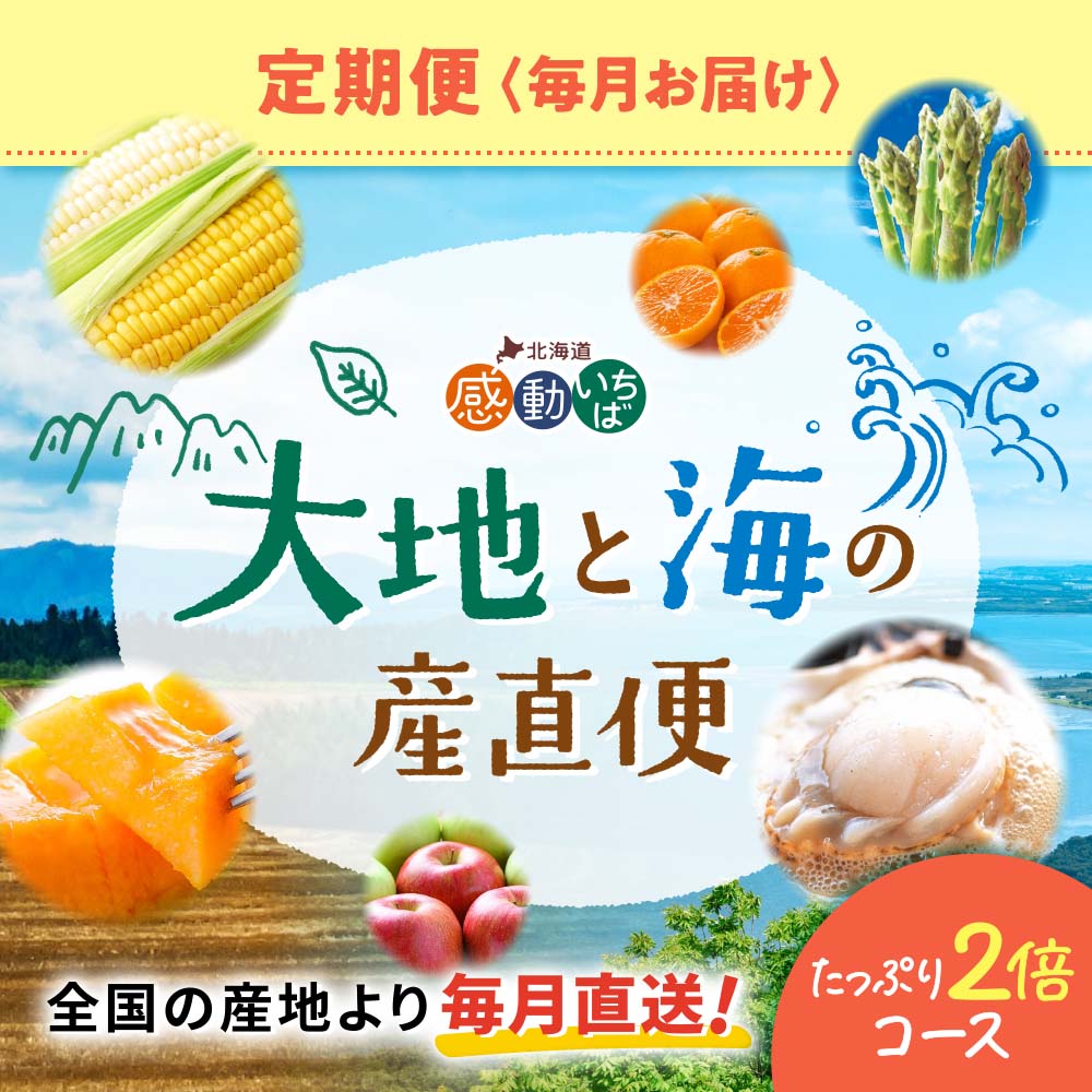 定期便 毎月お届け 大地と海の産直便 たっぷり2倍コース