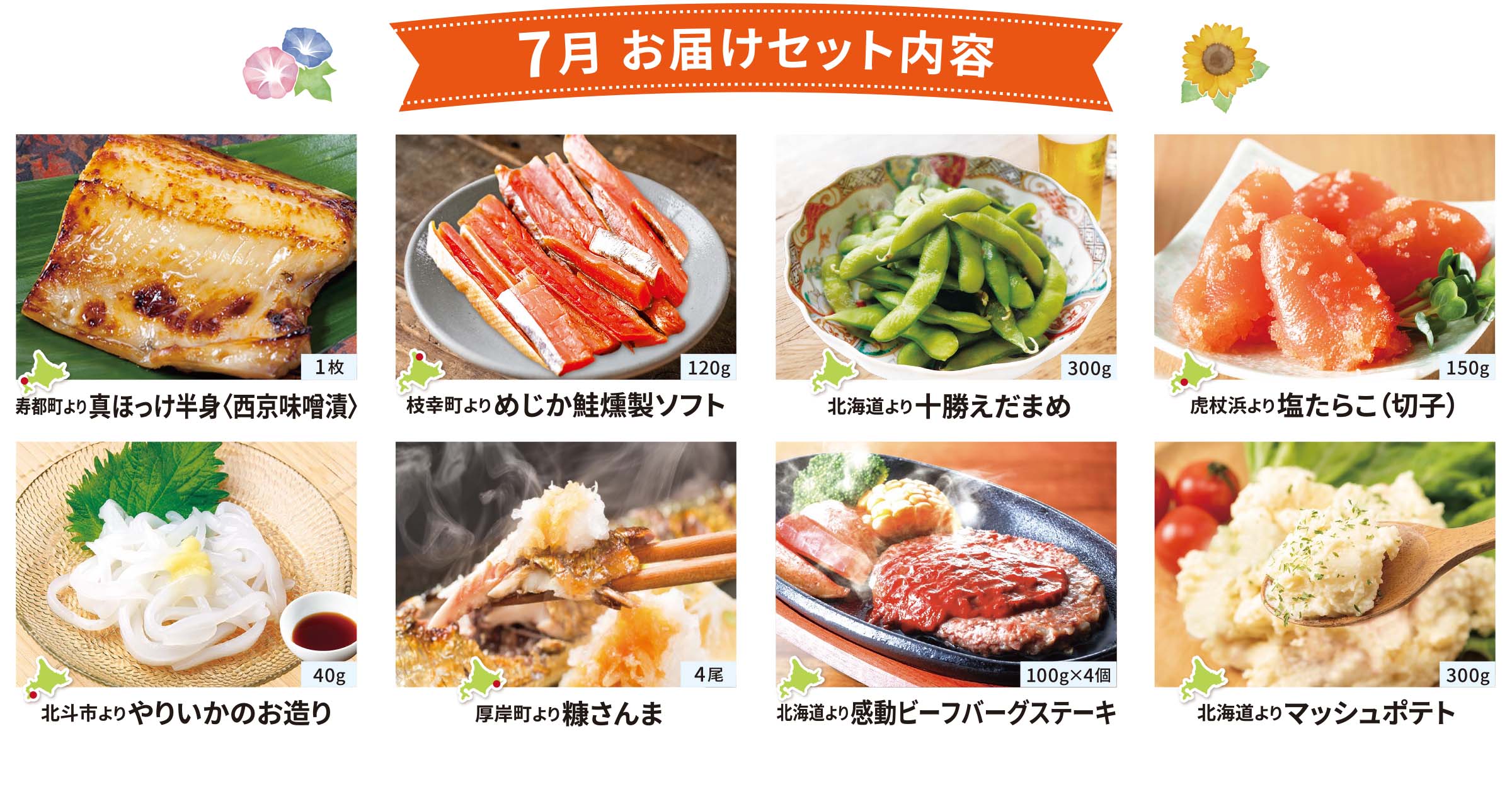 7月のお届けセット内容