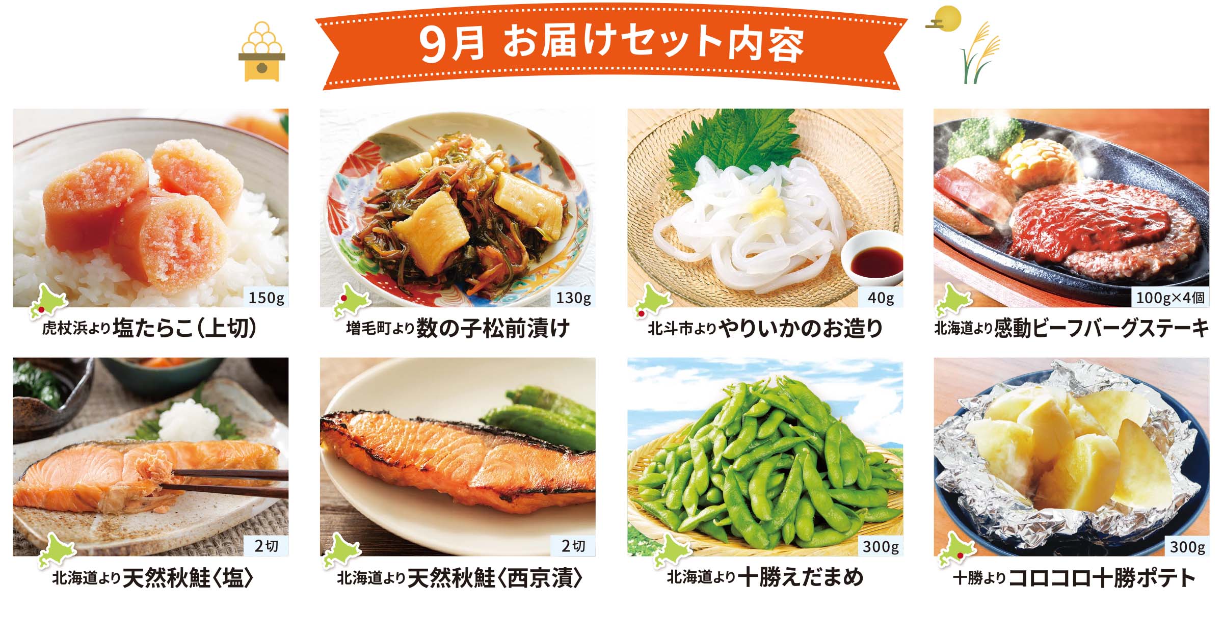 9月のお届けセット内容