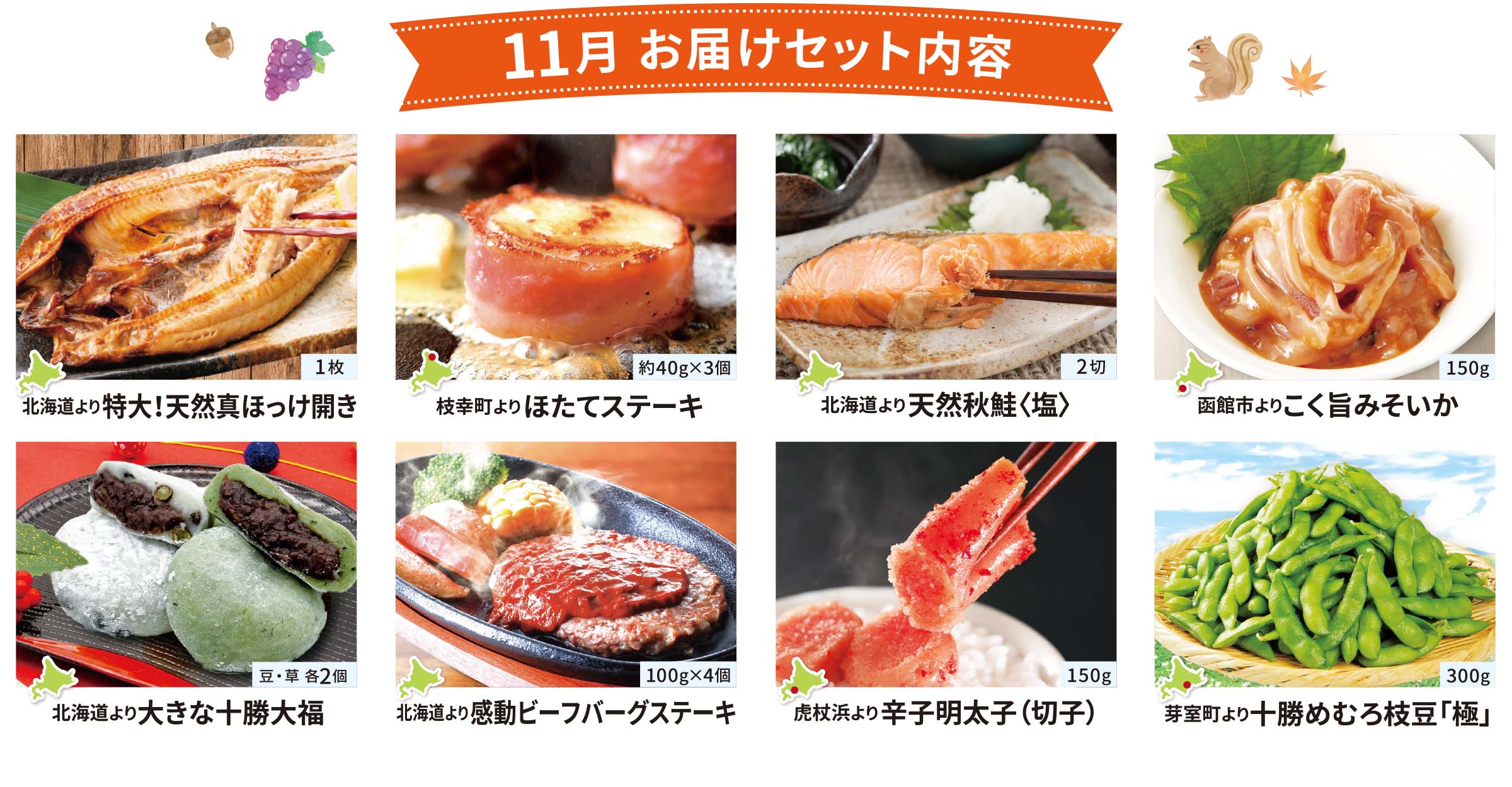 11月のお届けセット内容