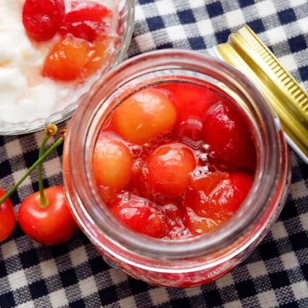 さくらんぼの白ワインコンポート