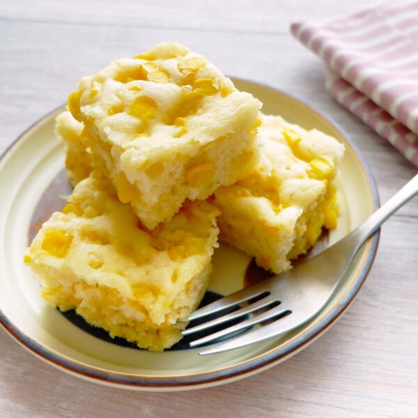 レンジでとうもろこし蒸しパン