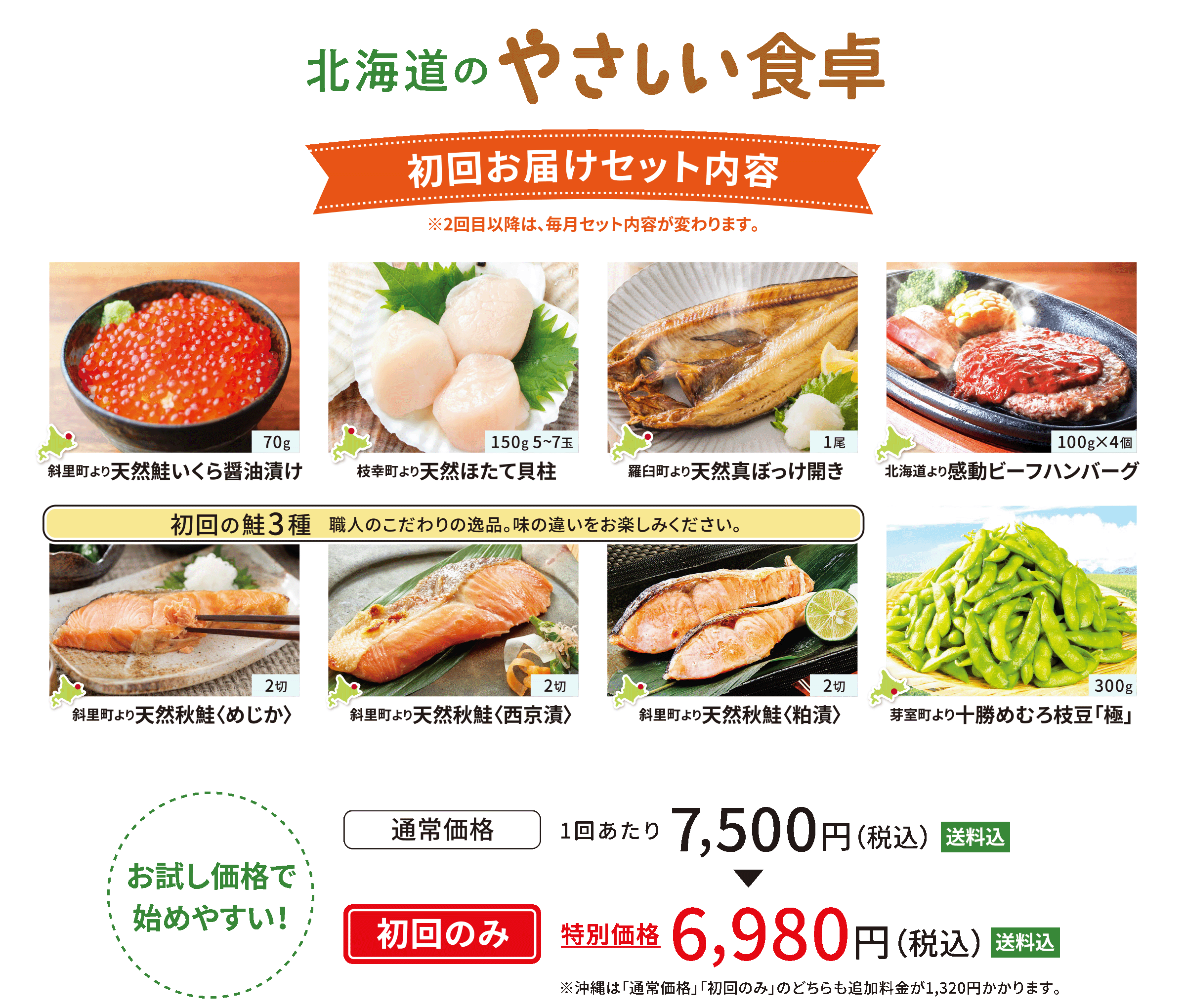 初回お届けセット内容